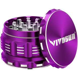 Pink Chromium Crusher 2 Inch 4 Piece Tobacco Spice Herb Grinder 