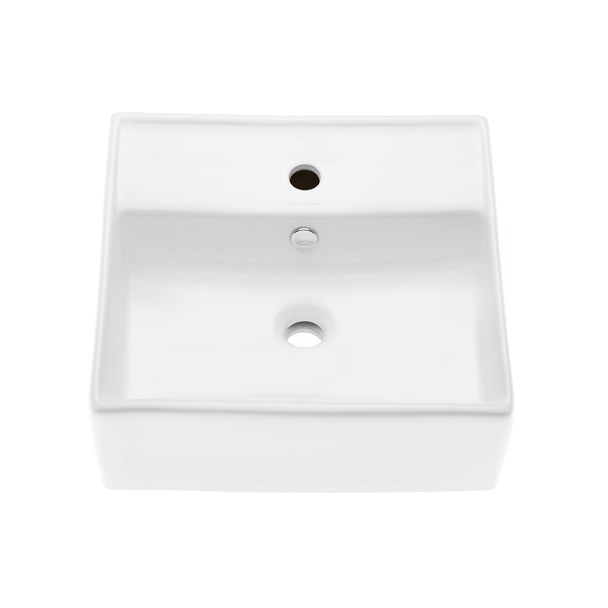Swiss Madison Claire Ceramic Square Wall Mount Bathroom Sink With Overflow Reviews Wayfair