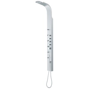 Brielle Rain Waterfall Shower Panel with Jets and Hand Shower Diverter/Dual Function