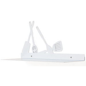 Metal Kitchen Utility Shelf with Kitchen Utensils Design