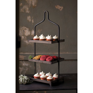 Surikova Square Metal 3 Tiered Standard Shelf by..