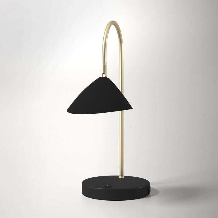 Eagleton 24" Gold/Black Desk Lamp with USB