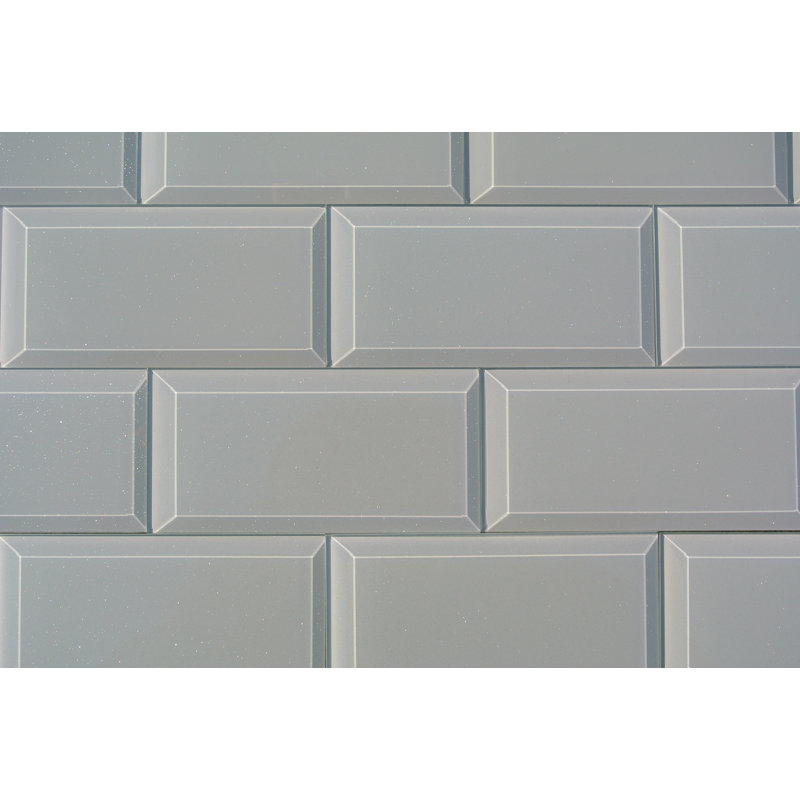 Frosted Elegance Joey 3 X 6 Gl Subway Tile In Glossy Gray Frosted Elegance Joey 3 X 6 Gl Subway Tile In Glossy Gray
