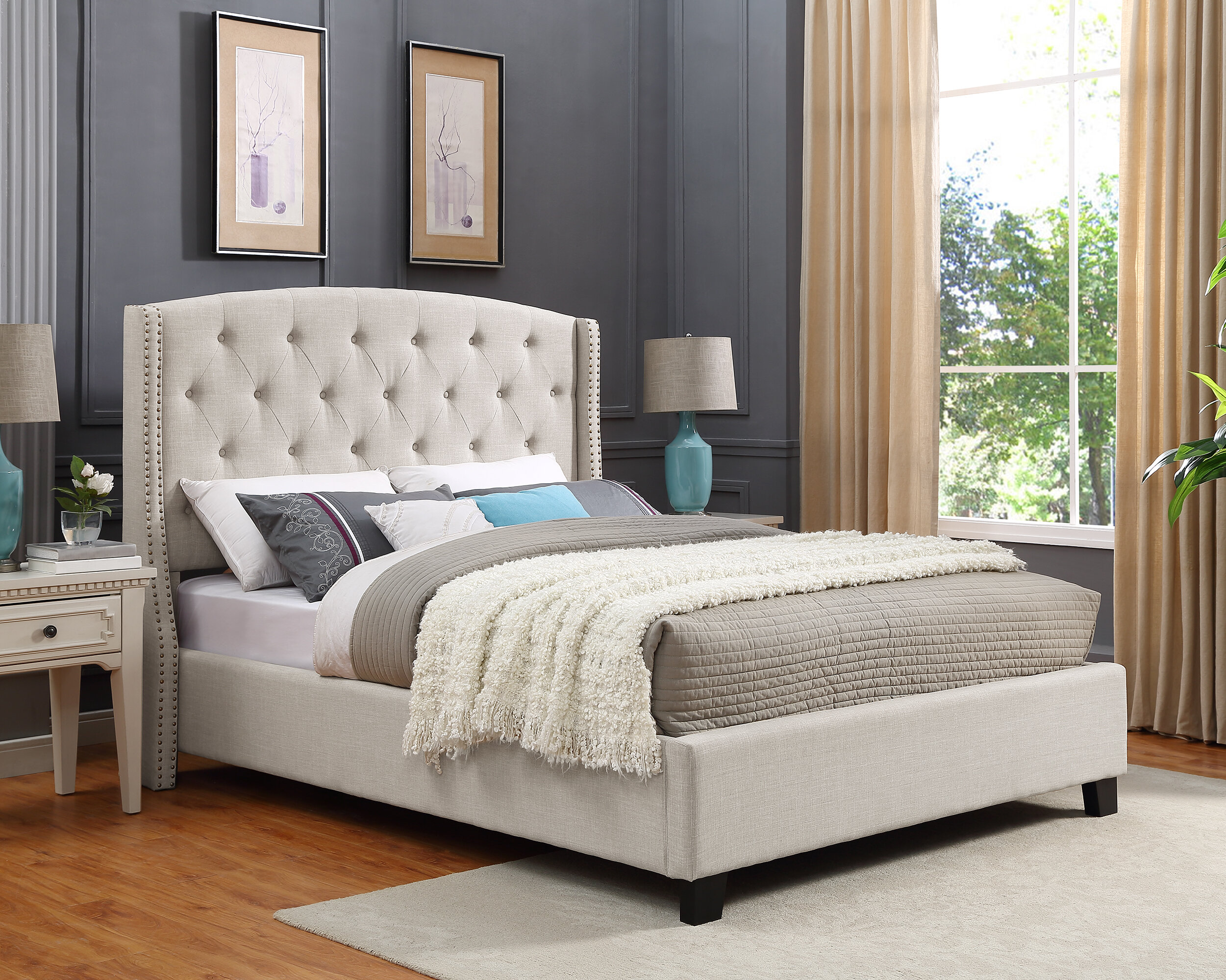 Lark Manor Dorthy Upholstered Bed & Reviews | Wayfair