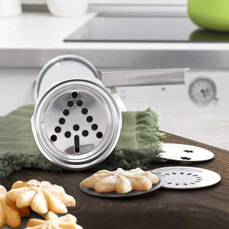 Zulay Kitchen 20 Piece Non Stick Cookie Press Featuring Decorative