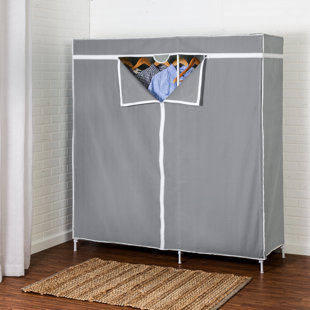 Double Hanging Wardrobe Closet Wayfair 60 W Portable Wardrobe