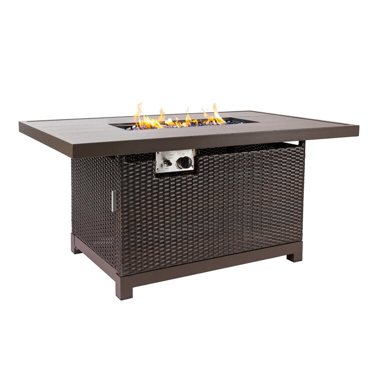 Outland Living 410 Series 36-Inch Outdoor Propane Gas Fire Table Slate Grey/Square 