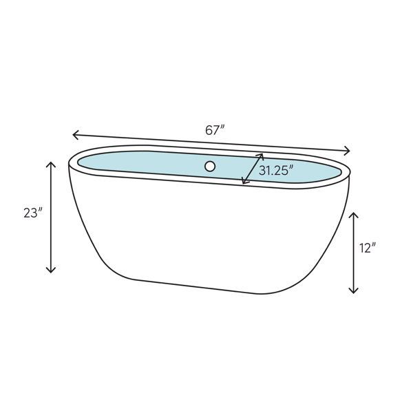 Wyndham Collection Mermaid 67 X 31 Freestanding Soaking Bathtub Reviews Wayfair