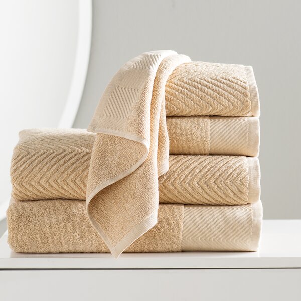 The Twillery Co.™ Woolf 6 Piece 100% Cotton Towel Set & Reviews | Wayfair