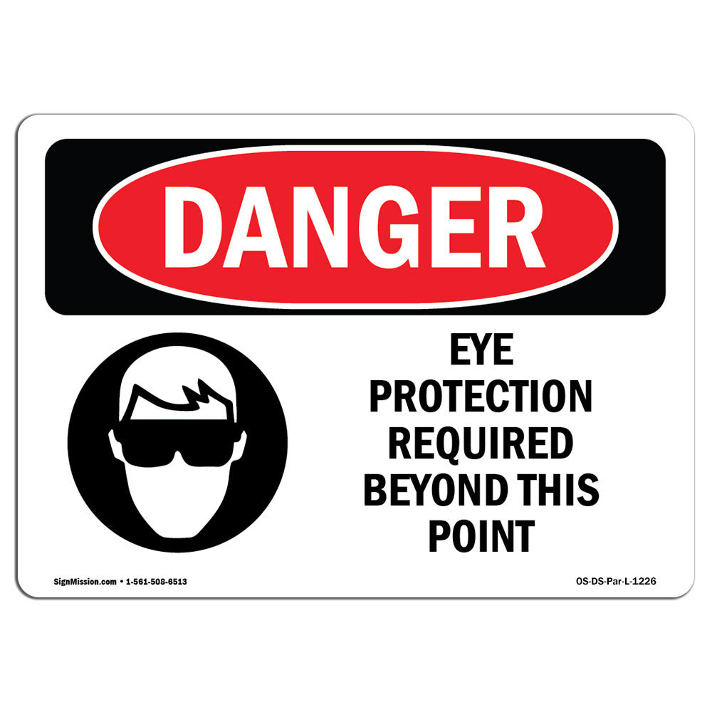 SignMission Eye Protection Required Beyond This Point Sign Wayfair