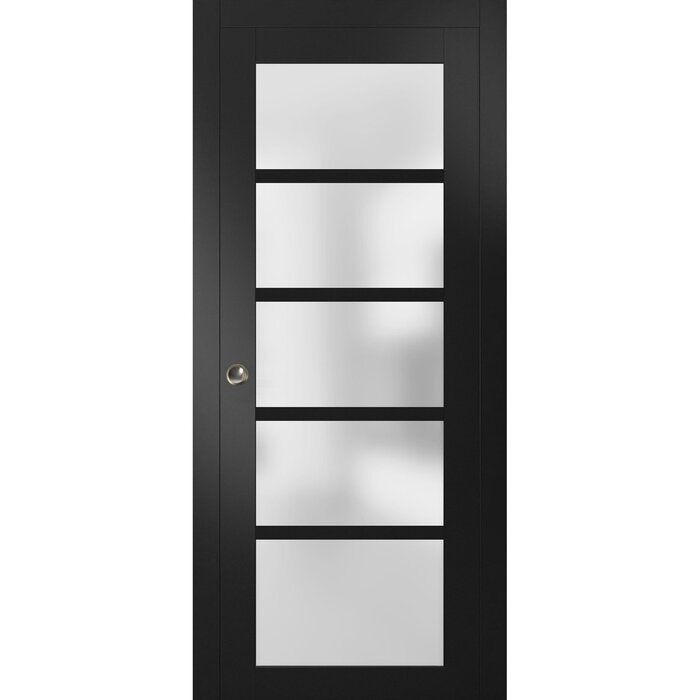 SARTODOORS Sliding French Pocket Door 36 X 80 Inches With Frosted Glass ...