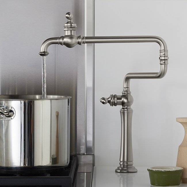 K 99271 Cp Kohler Artifacts Single Hole Deck Mount Pot Filler With Extended Spout Reviews Wayfair