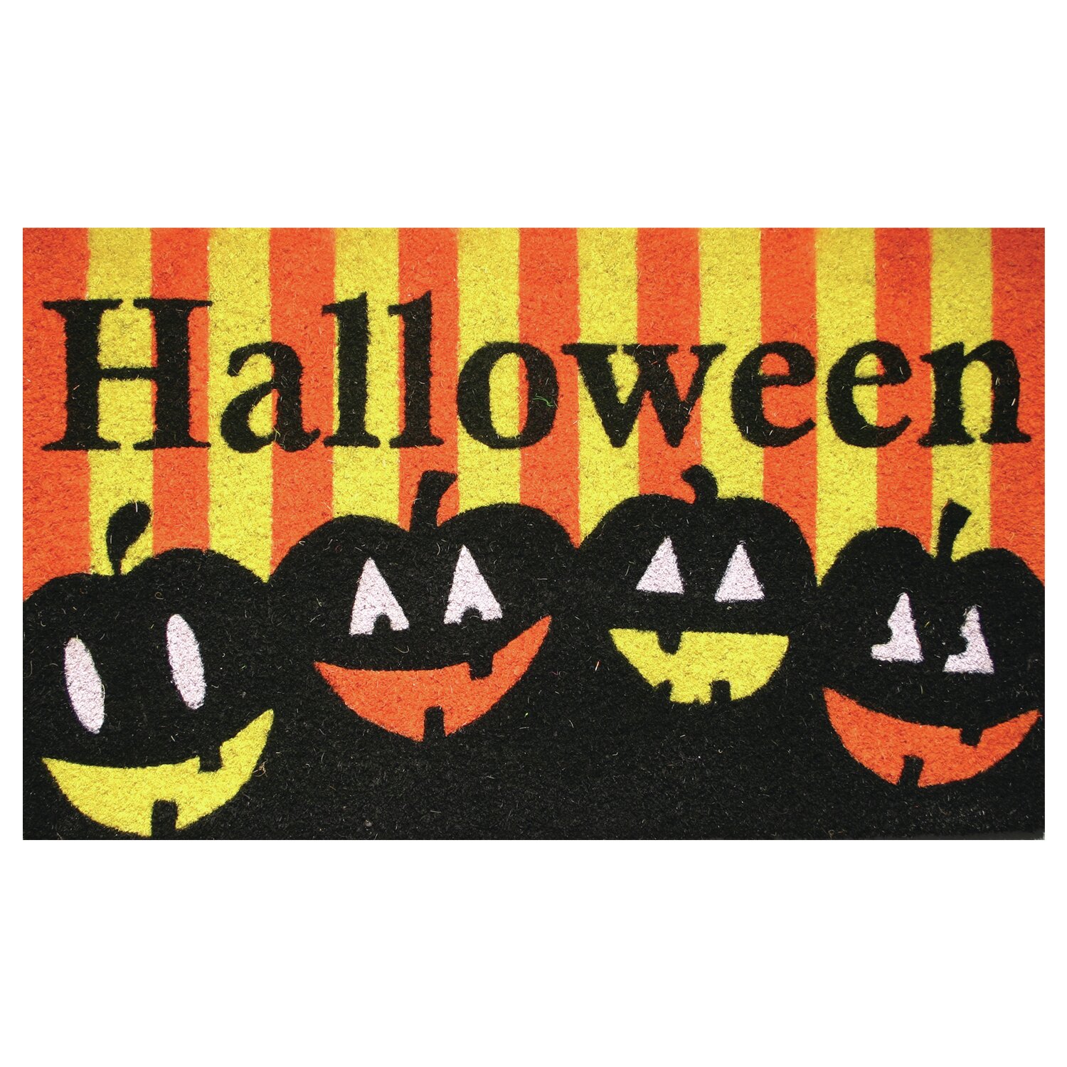 Robert Allen Home and Garden Halloween Pumpkins Doormat & Reviews | Wayfair