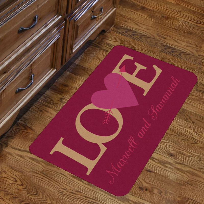 Monogramonline Inc Personalized Couples Love Indoor Kitchen Mat Wayfair