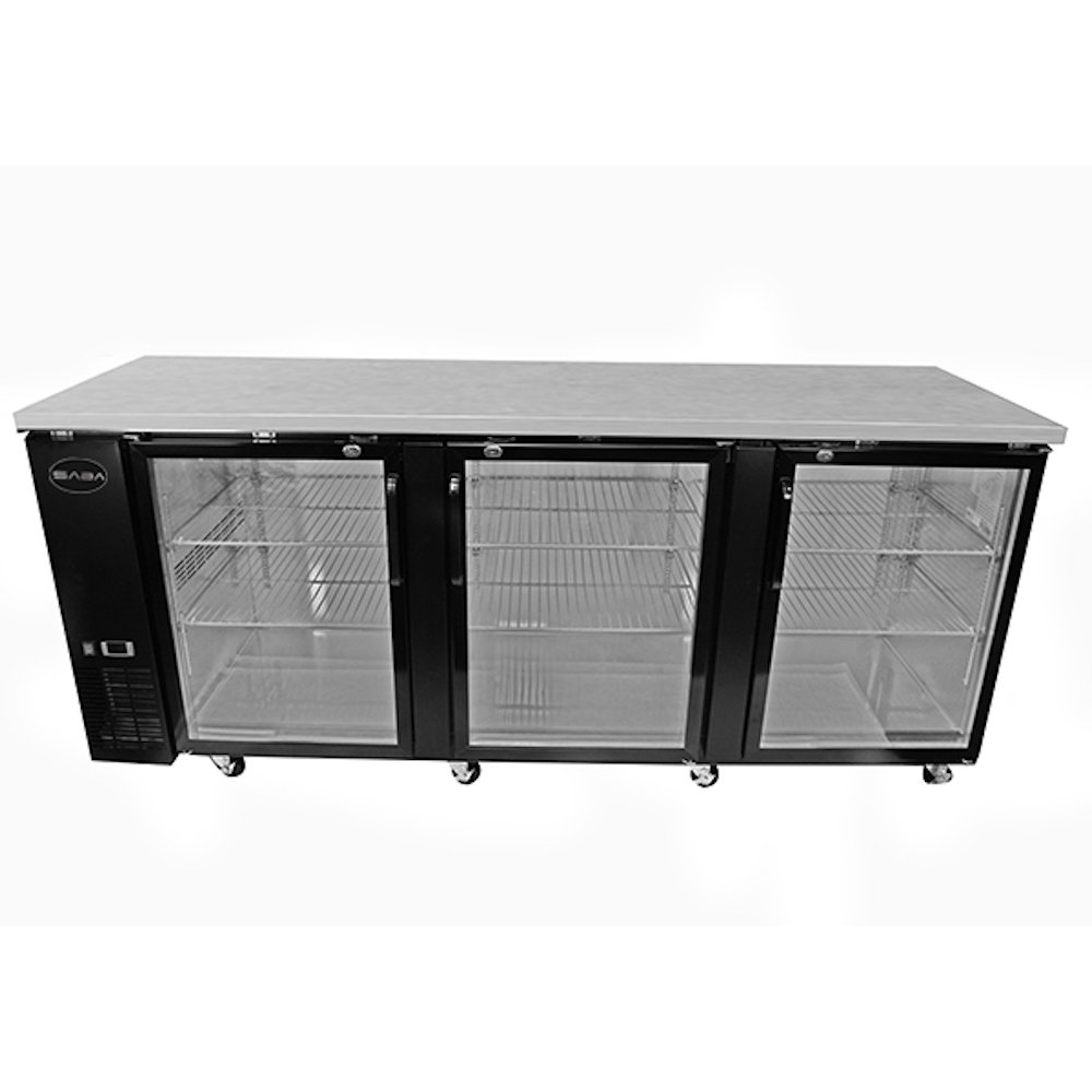 Saba Three Glass Door Back Bar Cooler Stainless Steel Undercounter Refrigerator Wayfair