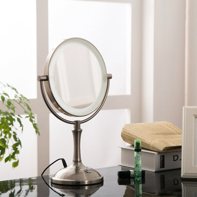 Orren Ellis Kulas Double Sided Modern Lighted Makeup Mirror Reviews Wayfair