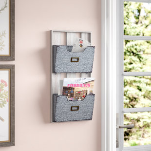 Galvanized Metal Wall Basket Wayfair Beller Galvanized Metal Wall Organizer 2 Pocket File