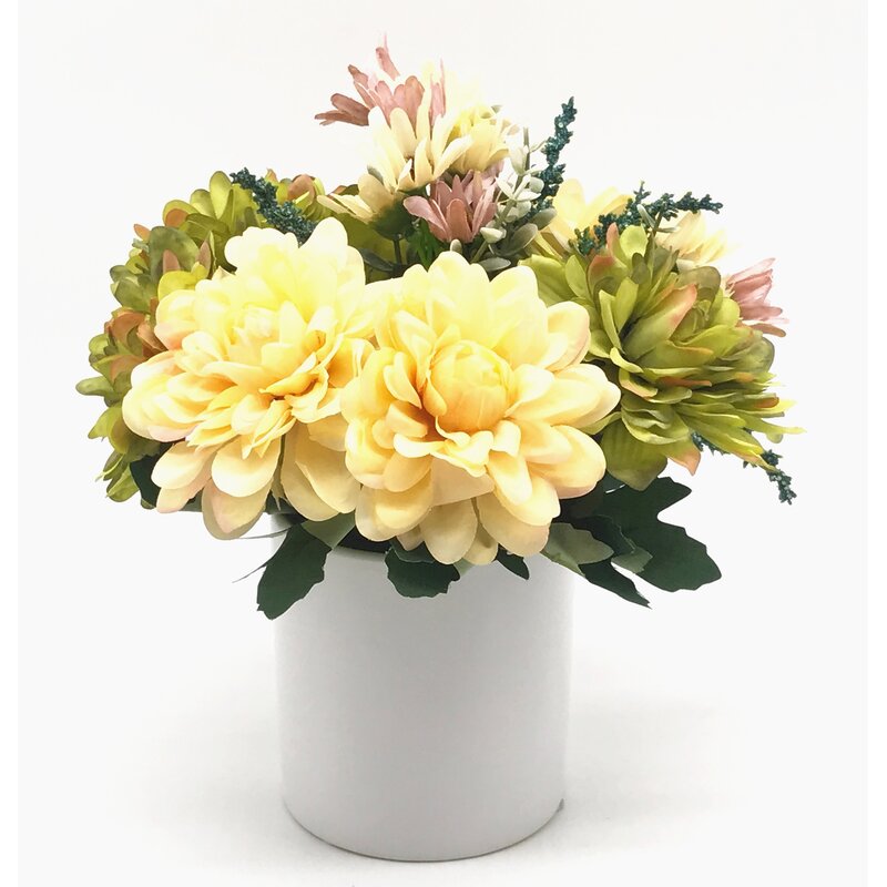 Rosalind Wheeler Daisies and Mixed Flower Arrangement in Vase & Reviews ...