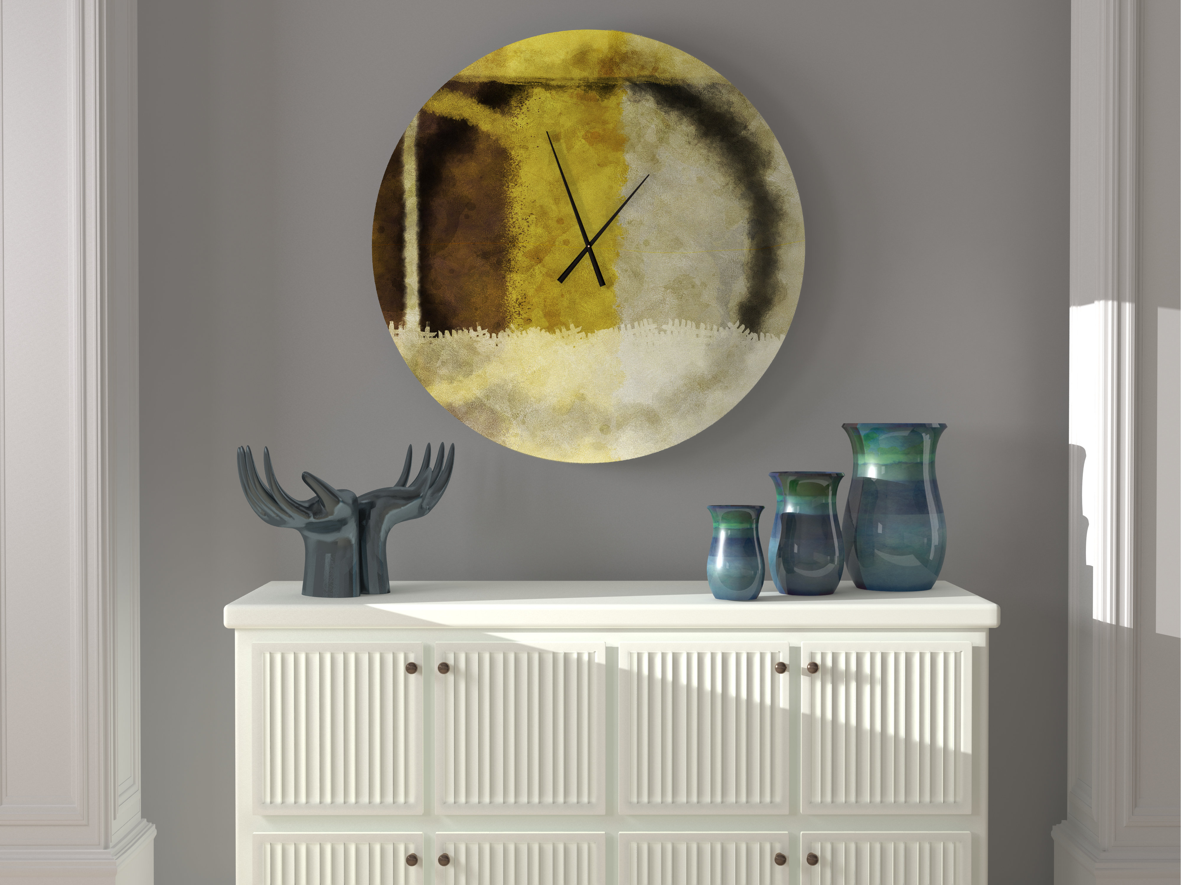 Orren Ellis Oversized Eliot Wall Clock Wayfair