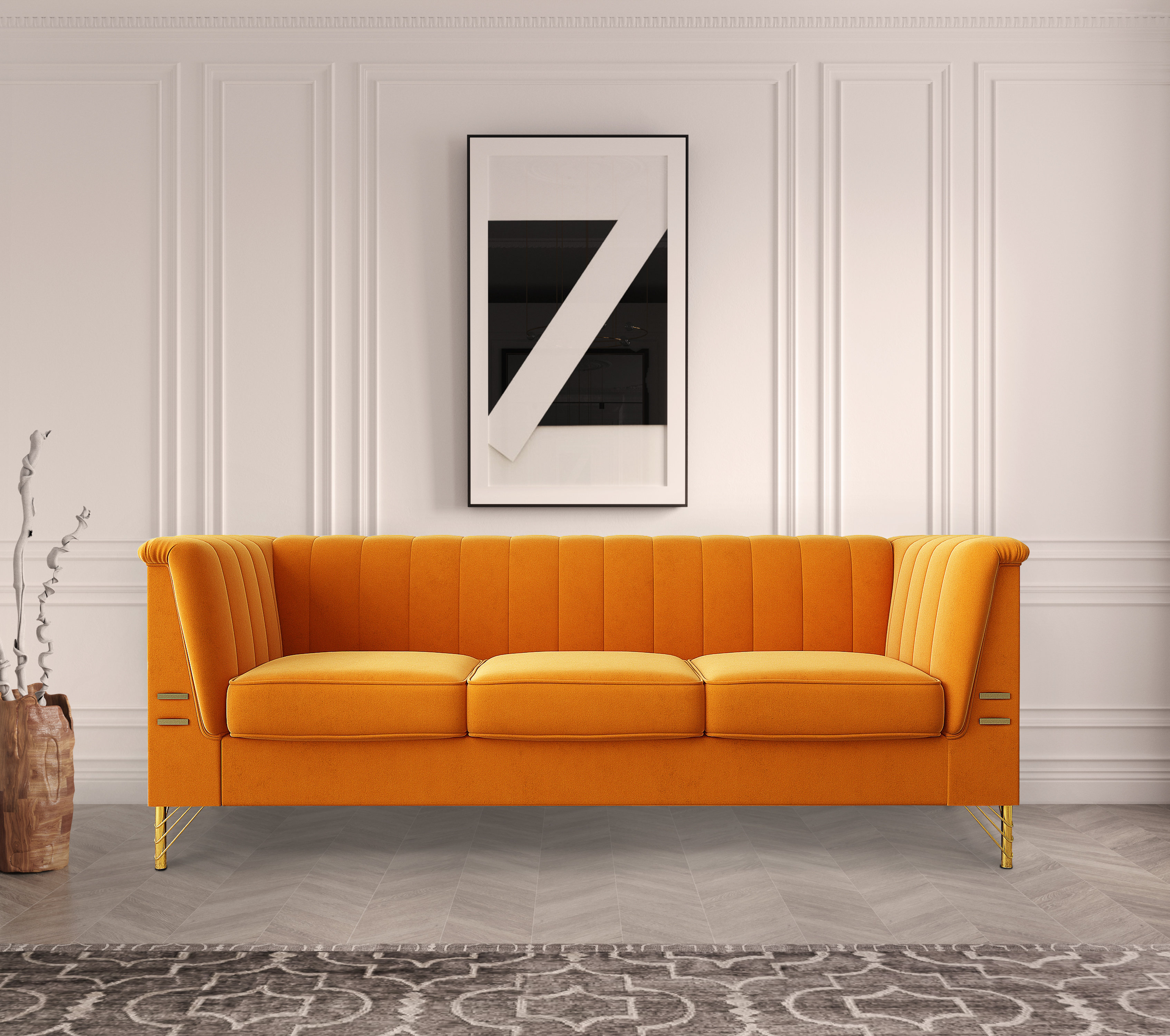 Everly Quinn Parv 83.5'' Upholstered Sofa Wayfair