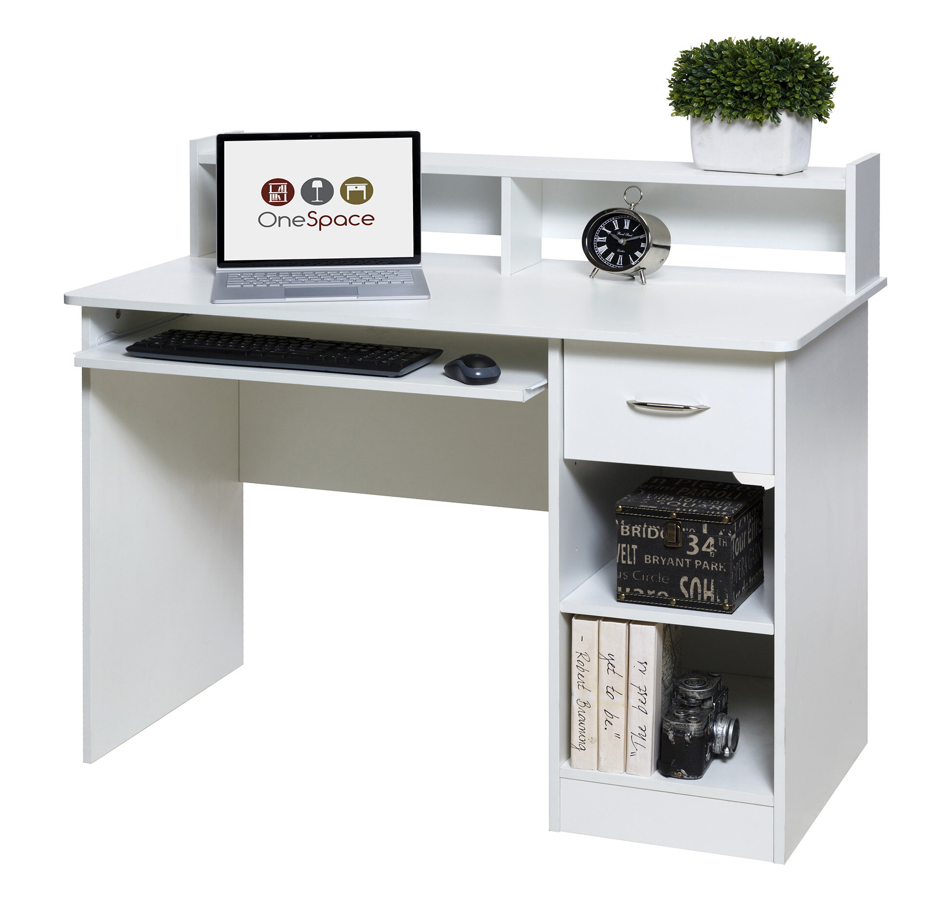 Ebern Designs Totnes Computer Desk With Hutch Wayfair