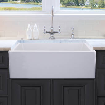 Dorn 33 L X 18 W Farmhouse Kitchen Sink With Grid And Strainer Reviews Birch Lane