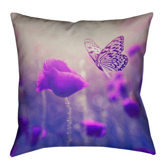 Lauralhome Steve Teal Bouquet Throw Pillow Reviews Wayfair
