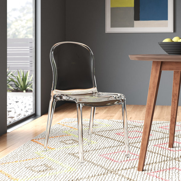 Modern Contemporary Clear Lucite Dining Chairs Allmodern Clear Lucite Dining Chairs