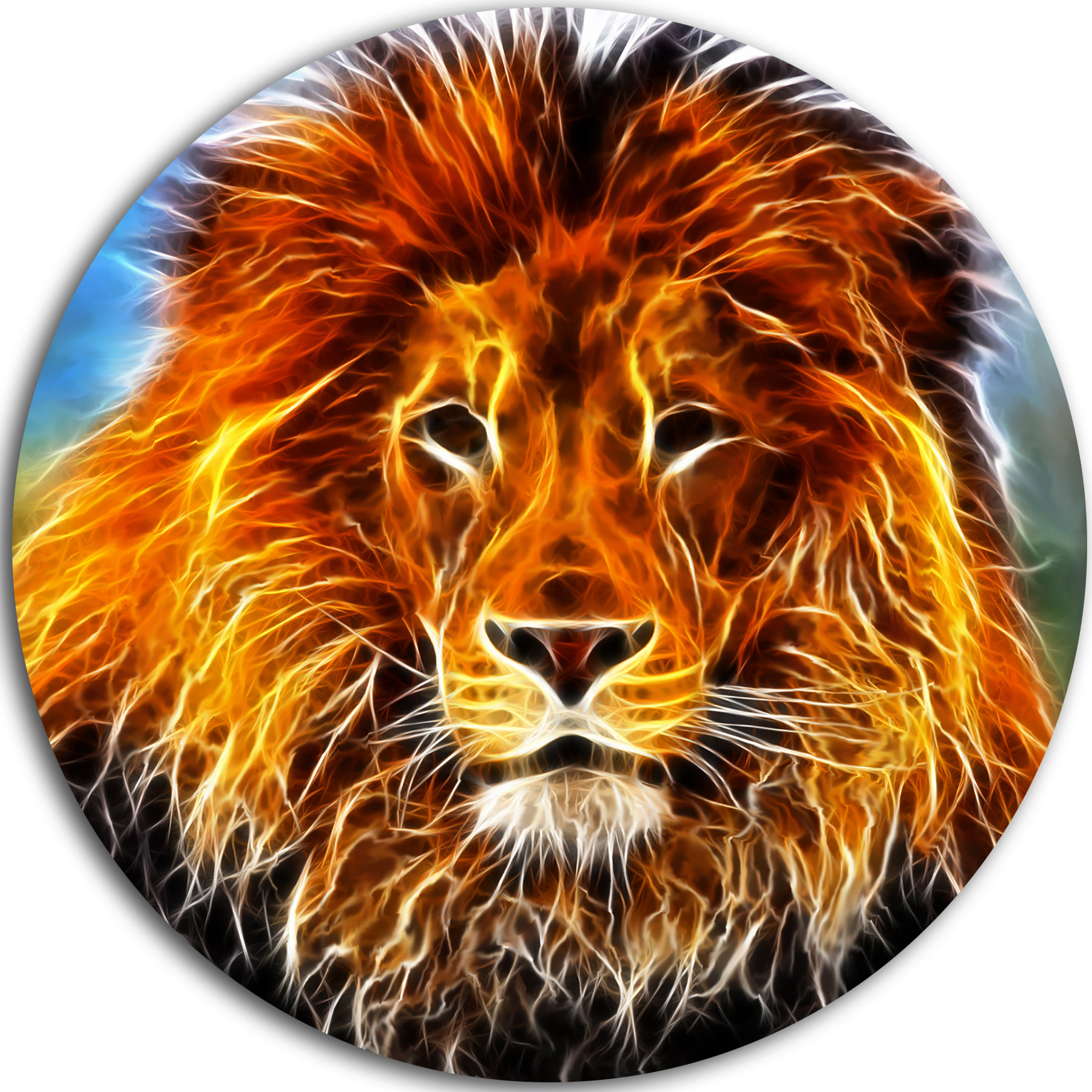 Designart Drawing Of The King Of Jungle Graphic Art Print On Metal Wayfair