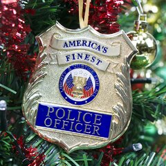 Police Woman Personalized Christmas Ornament OR1287-W 