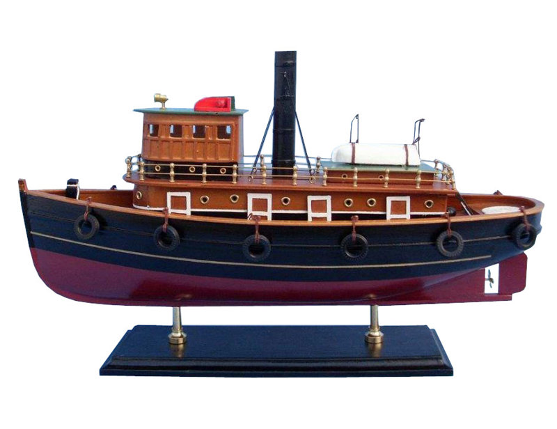 Handcrafted Nautical Decor River Rat Tug Model Boat Wayfair