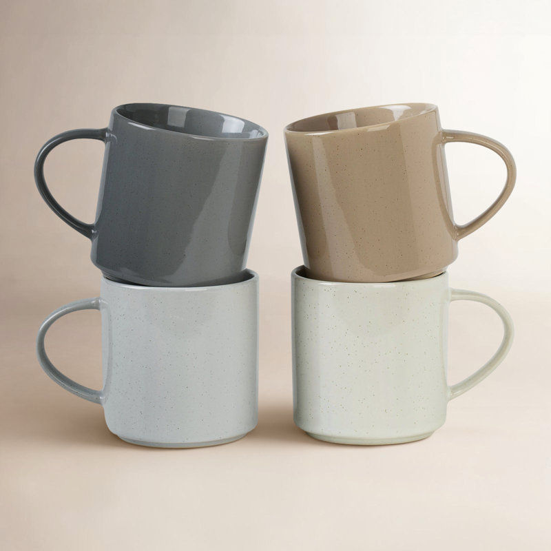 Lior Stoneware 14oz Coffee Mug (Set of 4)