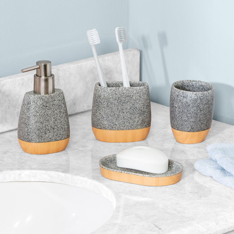 Ebern Designs Toran 4 Piece Bathroom Accessory Set Reviews Wayfair Ebern Designs Toran 4 Piece Bathroom