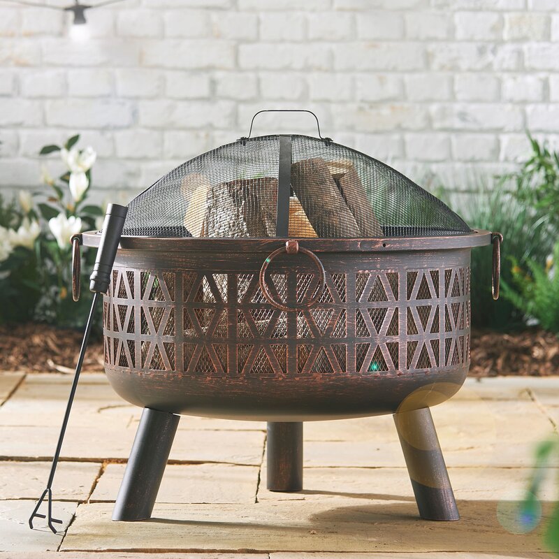 Vonhaus Geo Steel Wood Burning Fire Pit Reviews Wayfair