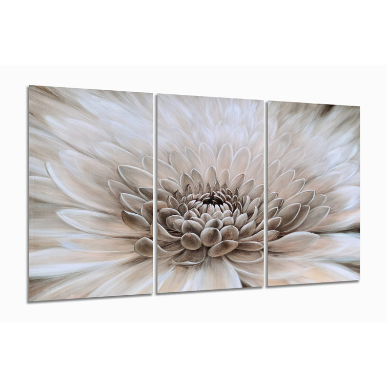 Singularity Sparklr Flower Canvas Wall Art With Textured - Large 3 ...