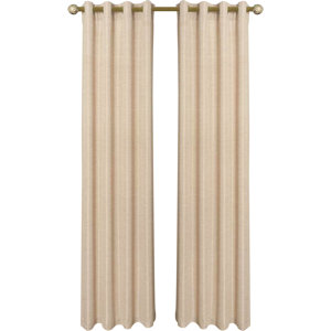 Solid Semi-Sheer Grommet Curtain panels (Set of 2)