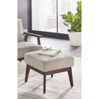 Rosalind Wheeler Freddy Faux Bois Ottoman Wayfair