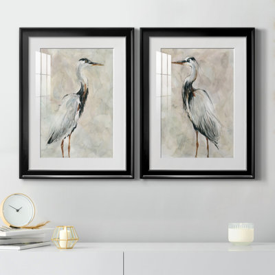 Crane at Dusk I - 2 Piece Print Set