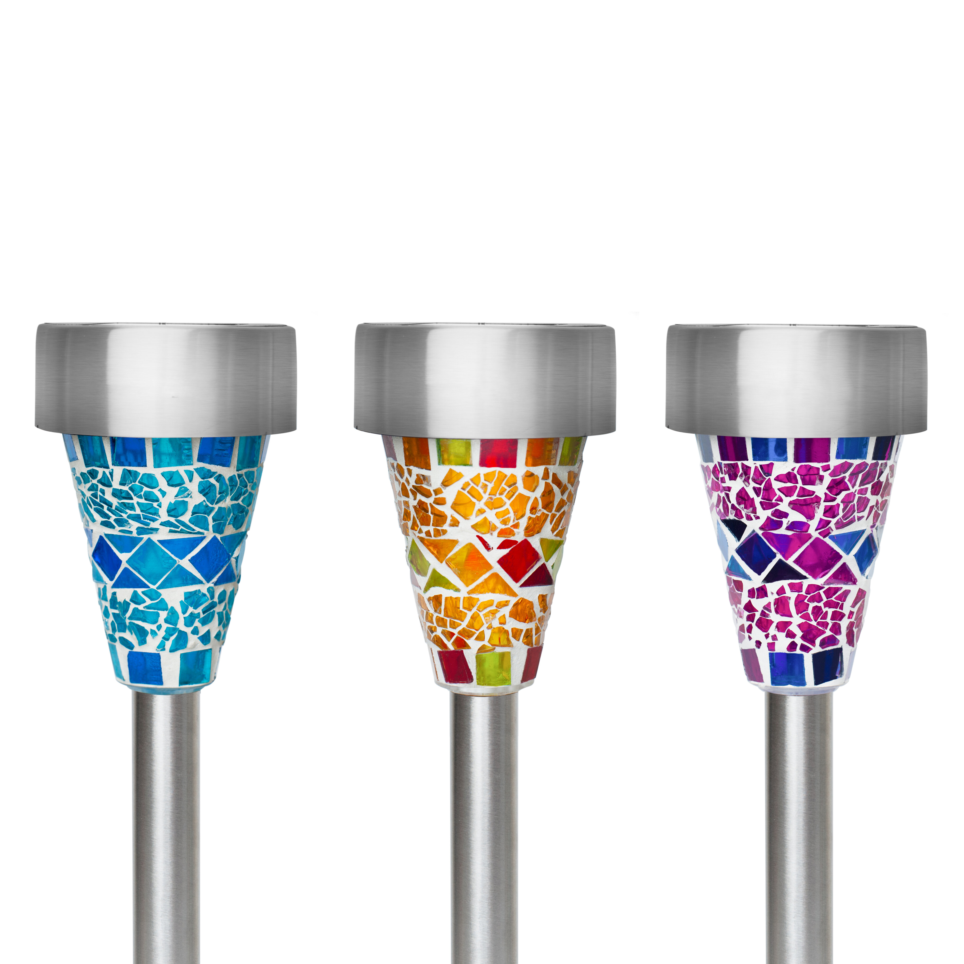 mosaic solar garden lights