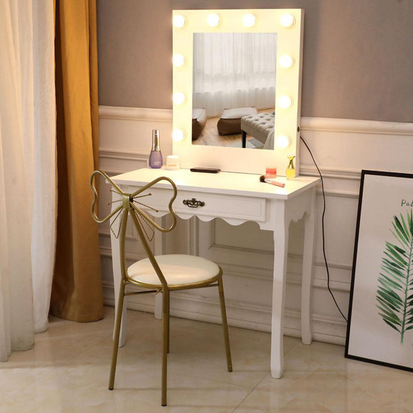 makeup vanity set with led lights