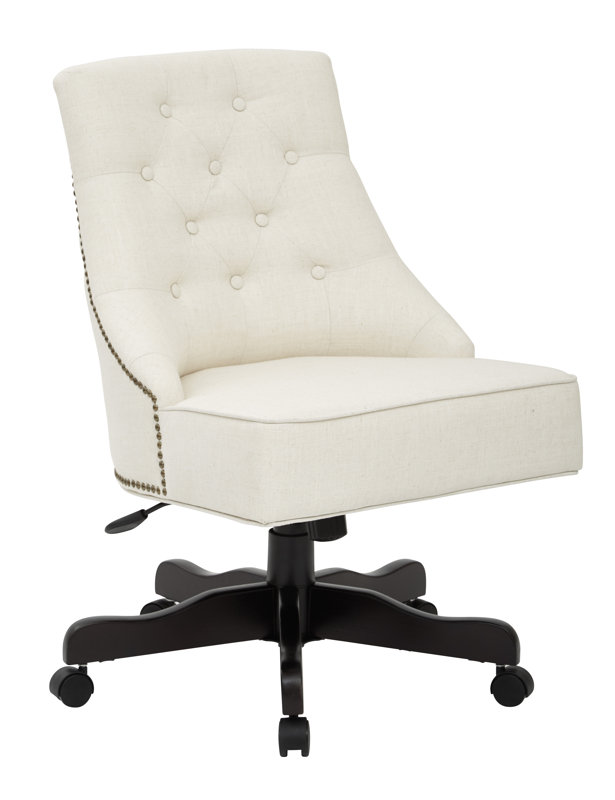 inspiredbassett rebecca tufted mid-back fabric desk chair inspiredbassett rebecca tufted mid-back fabric desk chair