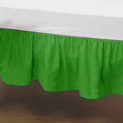 dark green crib skirt