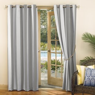 grey striped curtains nursery