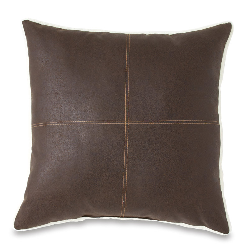 Millwood Pines Lorcan Faux Leather Throw Pillow Wayfair