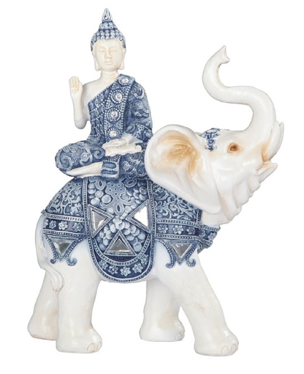 Bungalow Rose Thai Buddha Sitting on Elephant Feng Shui | Wayfair