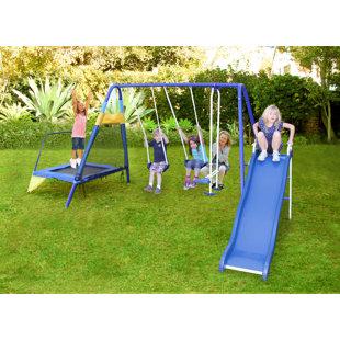 Almansor Trampoline/Slide And Swing Set by Sportspower