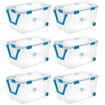 rolling plastic storage totes