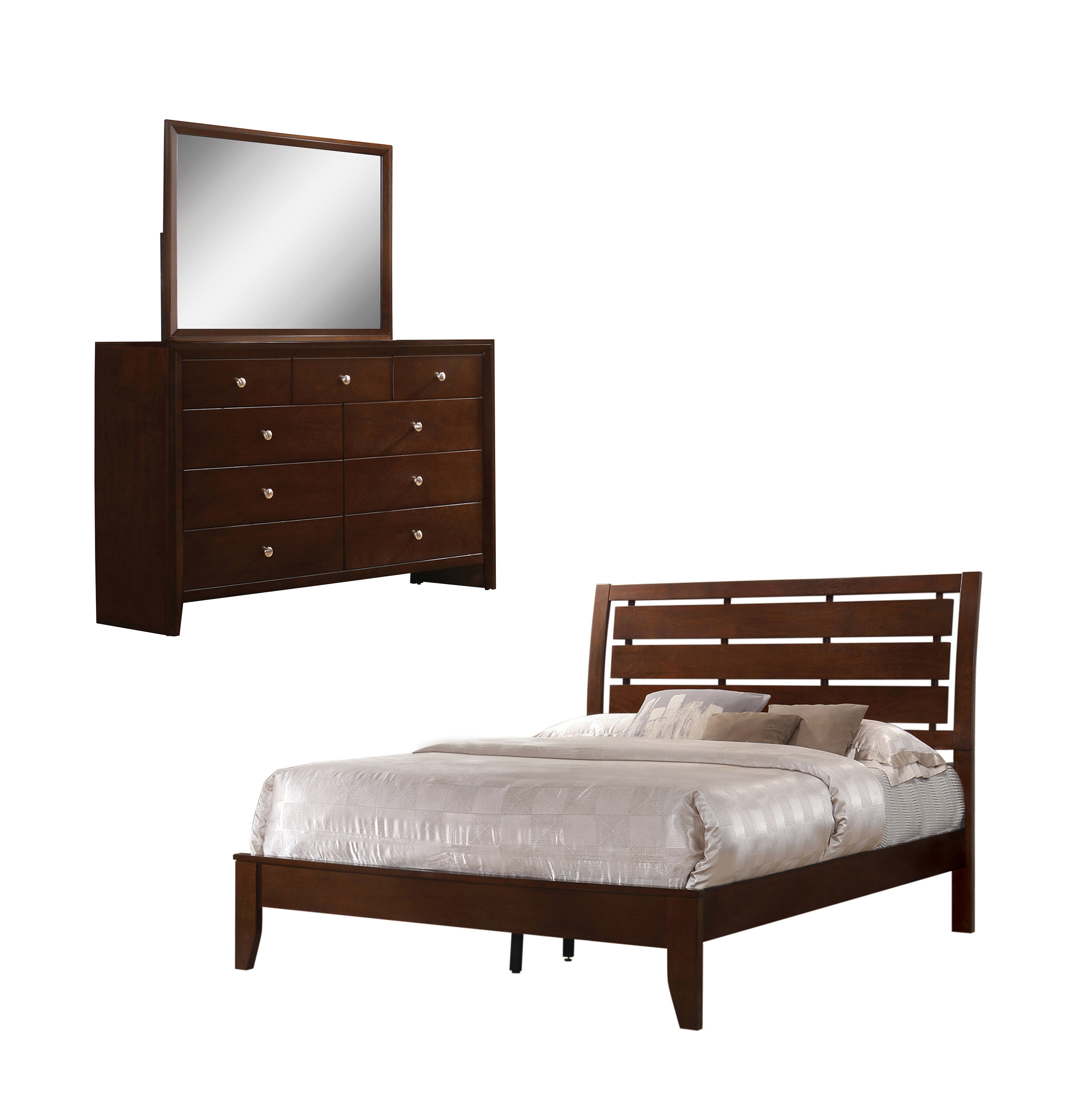 CDecor Home Furnishings Crawley Rich Merlot 3Piece Bedroom Set with