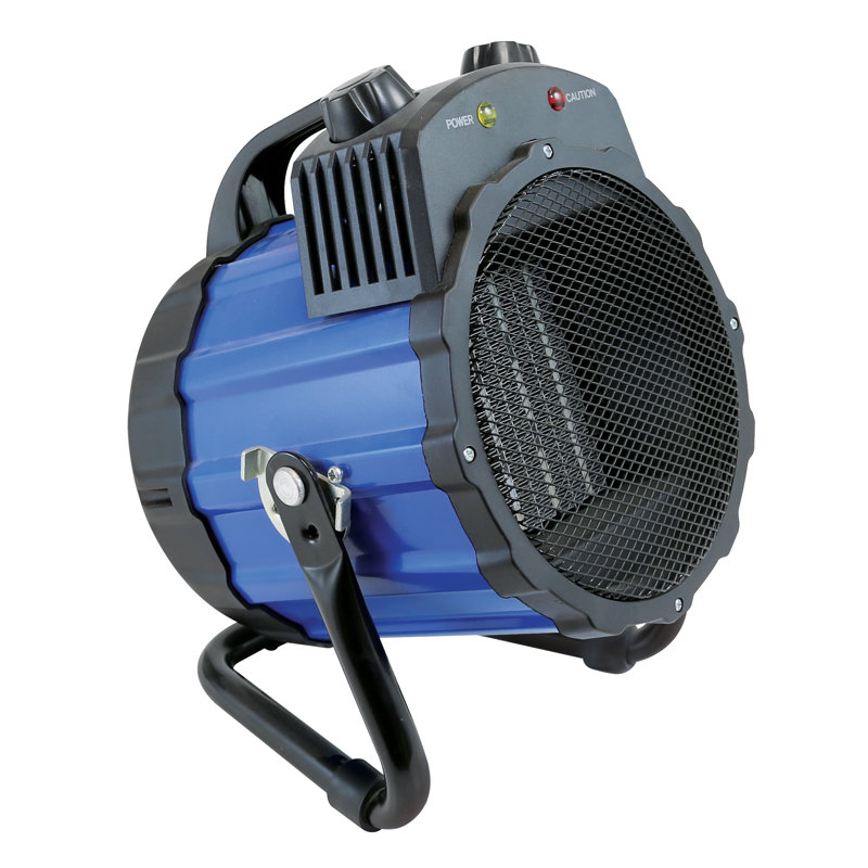 Comfort Zone Barrel Jobsite Ceramic 750 Watt Electric Fan Utility