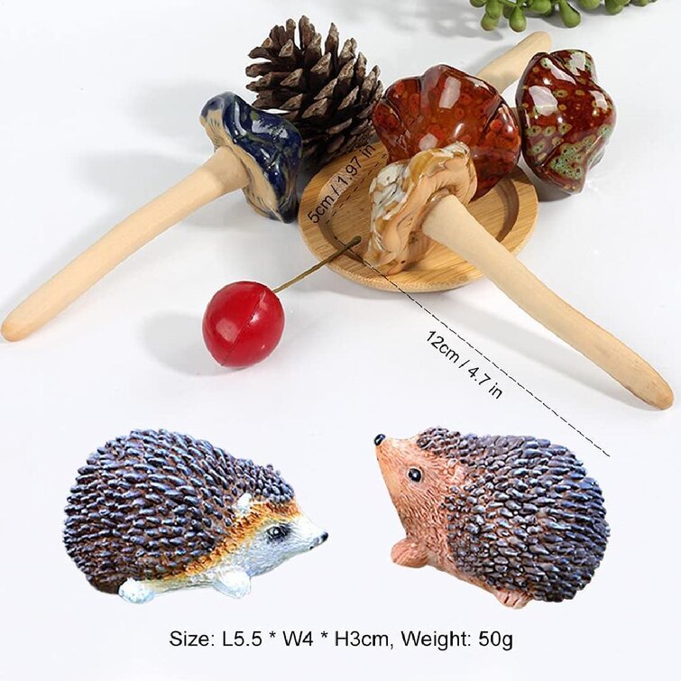 Hedgehogs on Mushroom Toadstool Garden Ornament